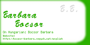 barbara bocsor business card